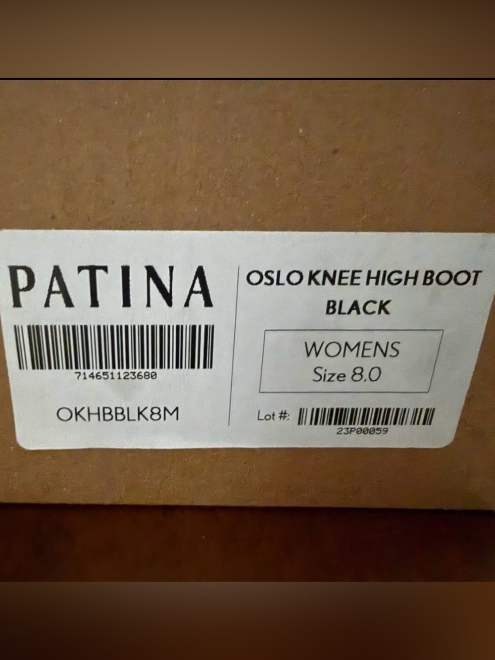 PATINA Oslo Knee High Heeled Boots — Black